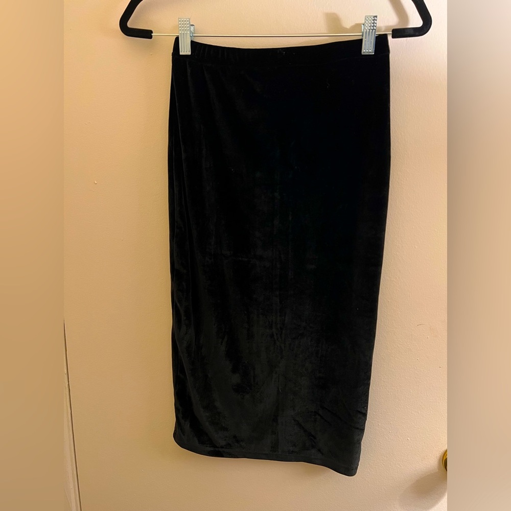 Black Velvet Skirt